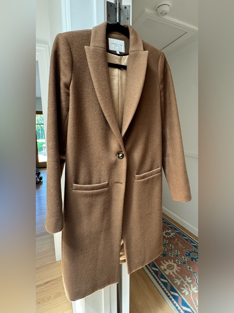 Emerson Fry cognac Single-Button Wool Coat